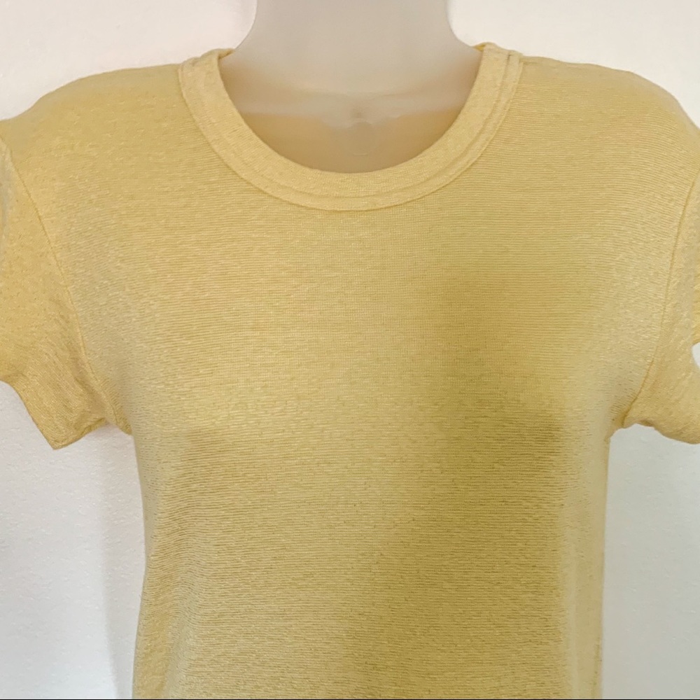 Michael Stars crew shine tee - pale yellow - OS